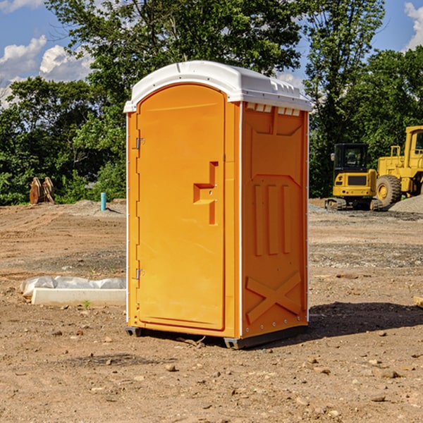 can i customize the exterior of the porta potties with my event logo or branding in Slate Spring MS